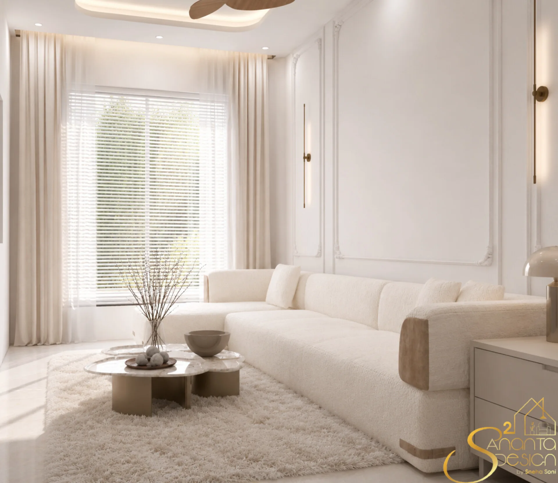 Featured project view, Modern style from Modern 3 BHK Flat Interior in Jodhpur in Jodhpur by Interior designer Sneha Soni