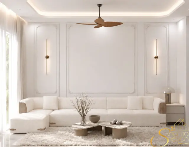 Living Room, Modern style from Modern 3 BHK Flat Interior in Jodhpur in Jodhpur by Interior designer Sneha Soni