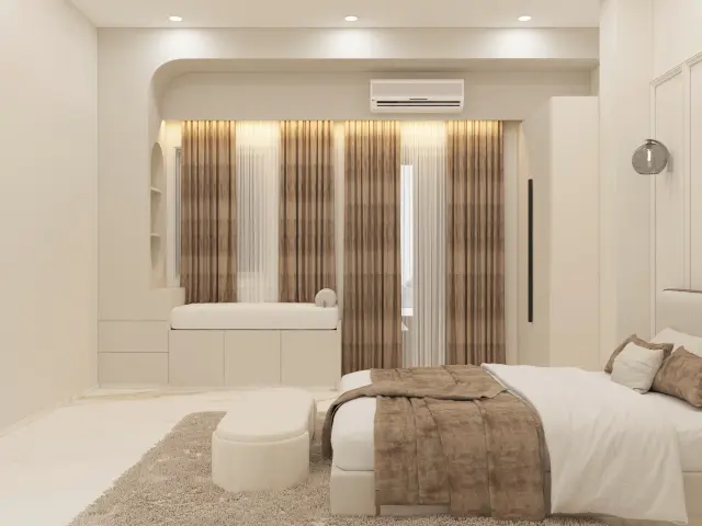 Bedroom, Minimalist style from 5 BHK House Interior in Jodhpur in Jodhpur by Interior designer Sneha Soni