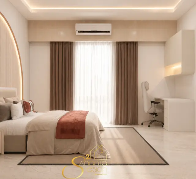 Master Bedroom, Minimalist style from 5 BHK House Interior in Jodhpur in Jodhpur by Interior designer Sneha Soni
