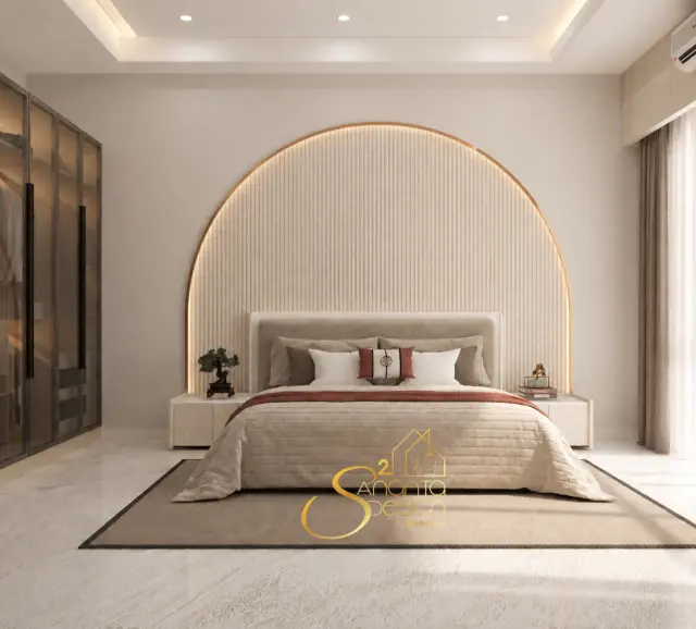 Bedroom, Minimalist style from 5 BHK House Interior in Jodhpur in Jodhpur by Interior designer Sneha Soni