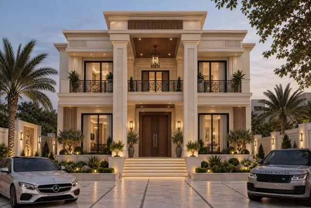 Modern Residential Elevation with Veranda project