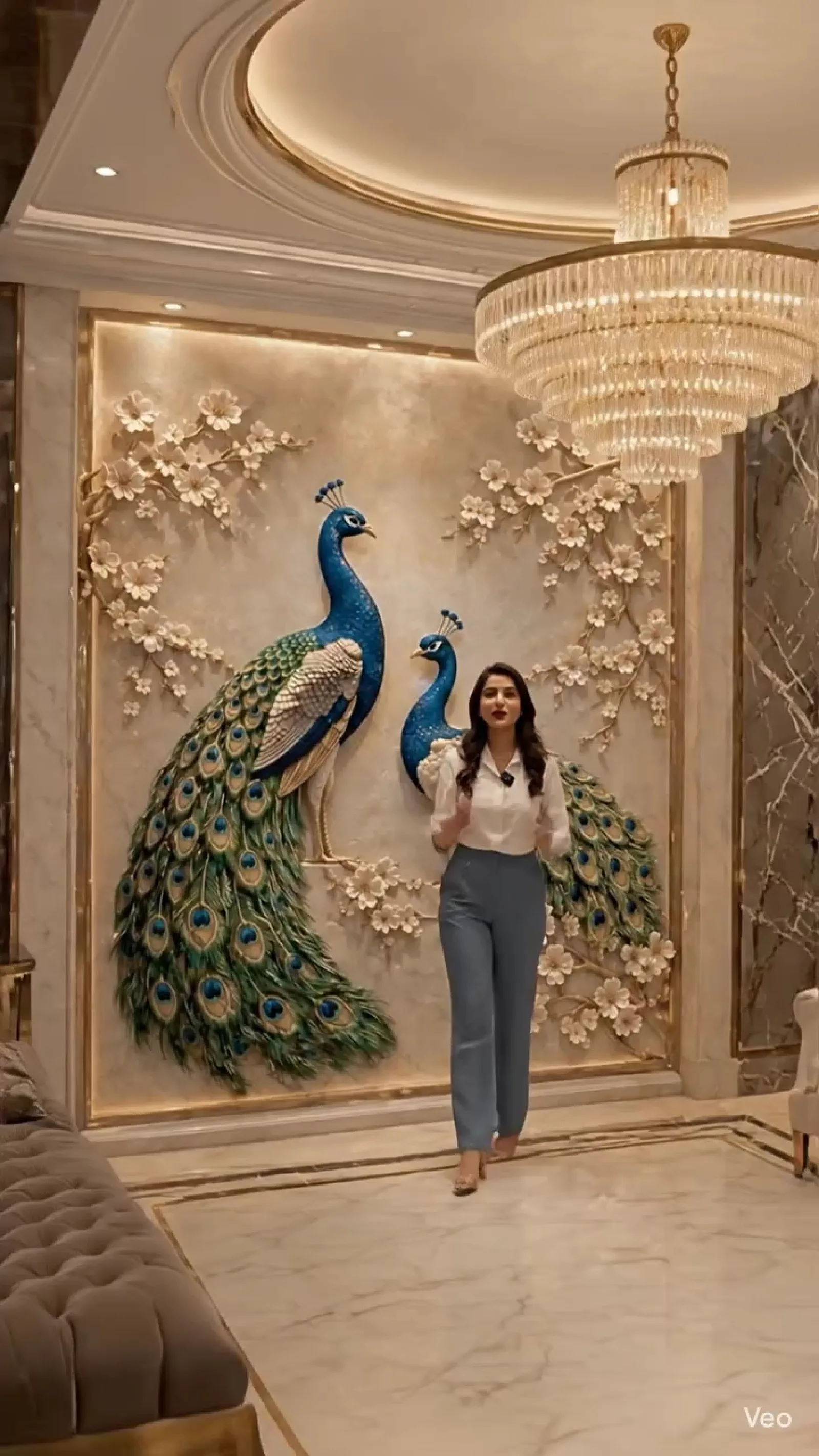 Featured project view, Luxury style from Residential Interiors with Decorative Wall Murals in India by Wallpaper Professionals 3D Custom Wallpaper
