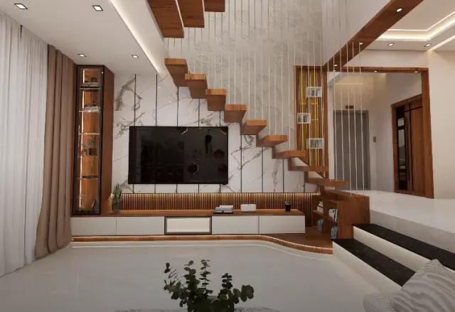 Contemporary Warm Minimalist Residential Interiors in Indore project