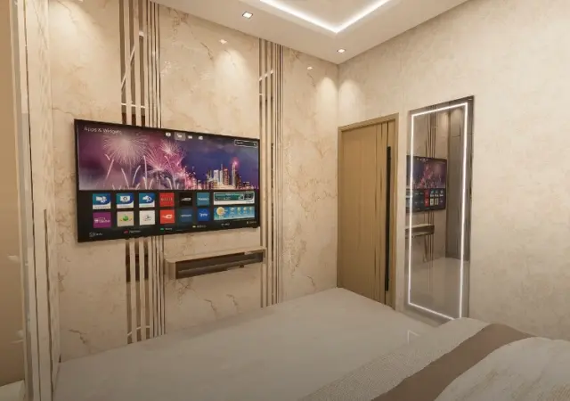 Bedroom, Contemporary style from Contemporary Warm Minimalist Residential Interiors in Indore in Indore by Vinamr jain