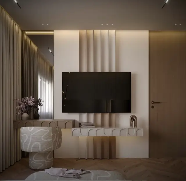 Master Bedroom, Contemporary style from Contemporary Warm Minimalist Residential Interiors in Indore in Indore by Vinamr jain