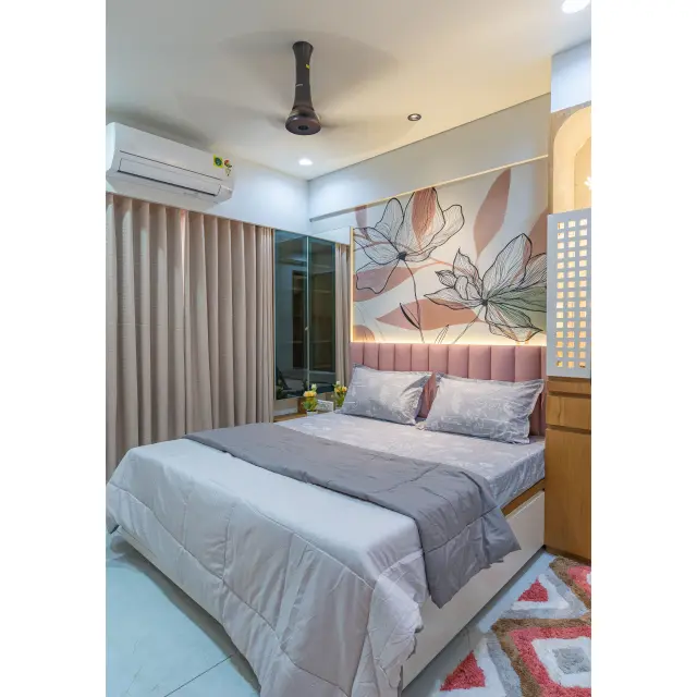 Guest Bedroom, Luxury style from 2 BHK Residential Interiors in Naroda, Ahmedabad in Naroda by sn interior studio