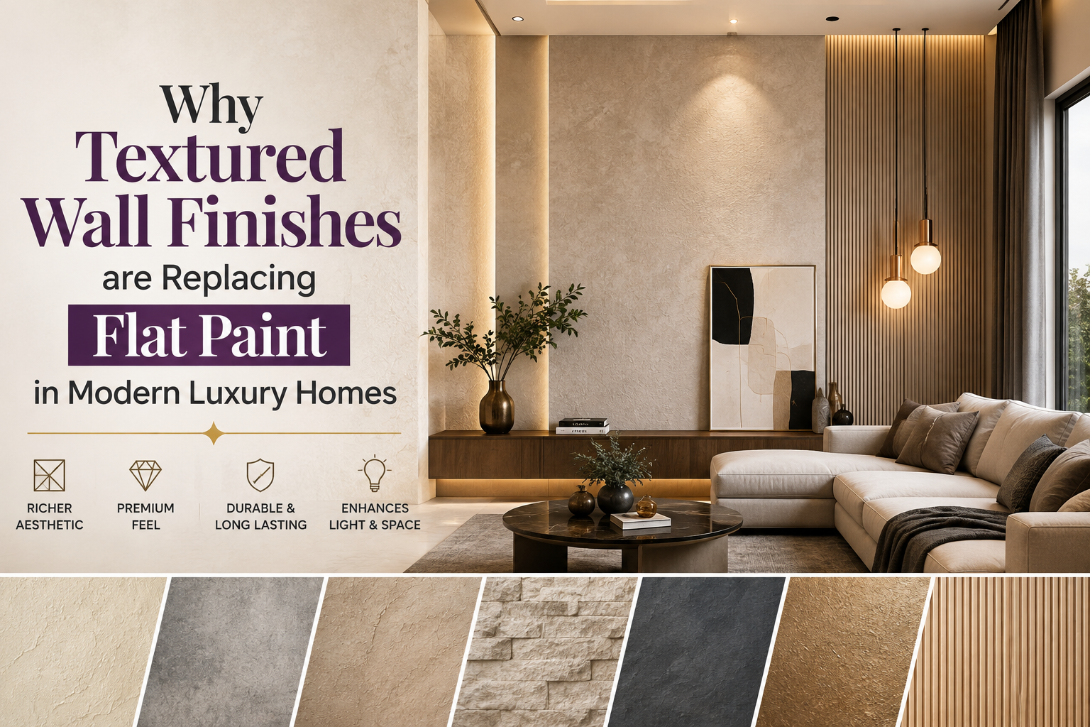 Textured Wall Finishes: The New Language of Luxury Interiors