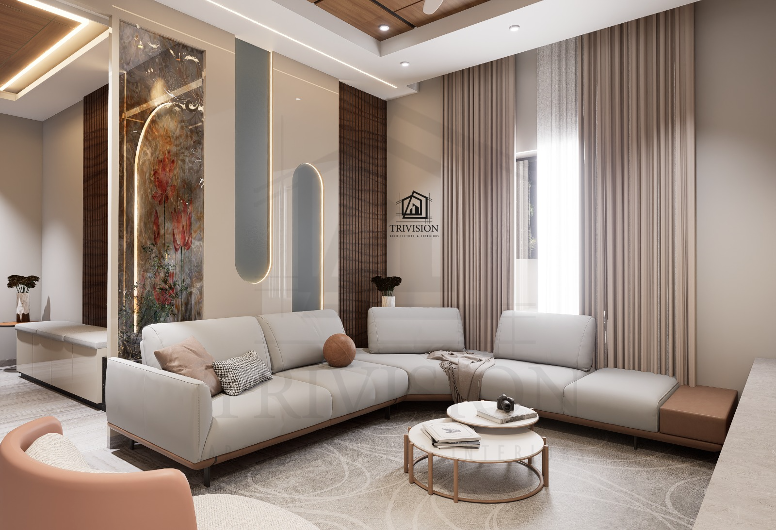 hall false ceilings by URBAN DESIGN INTERIOR