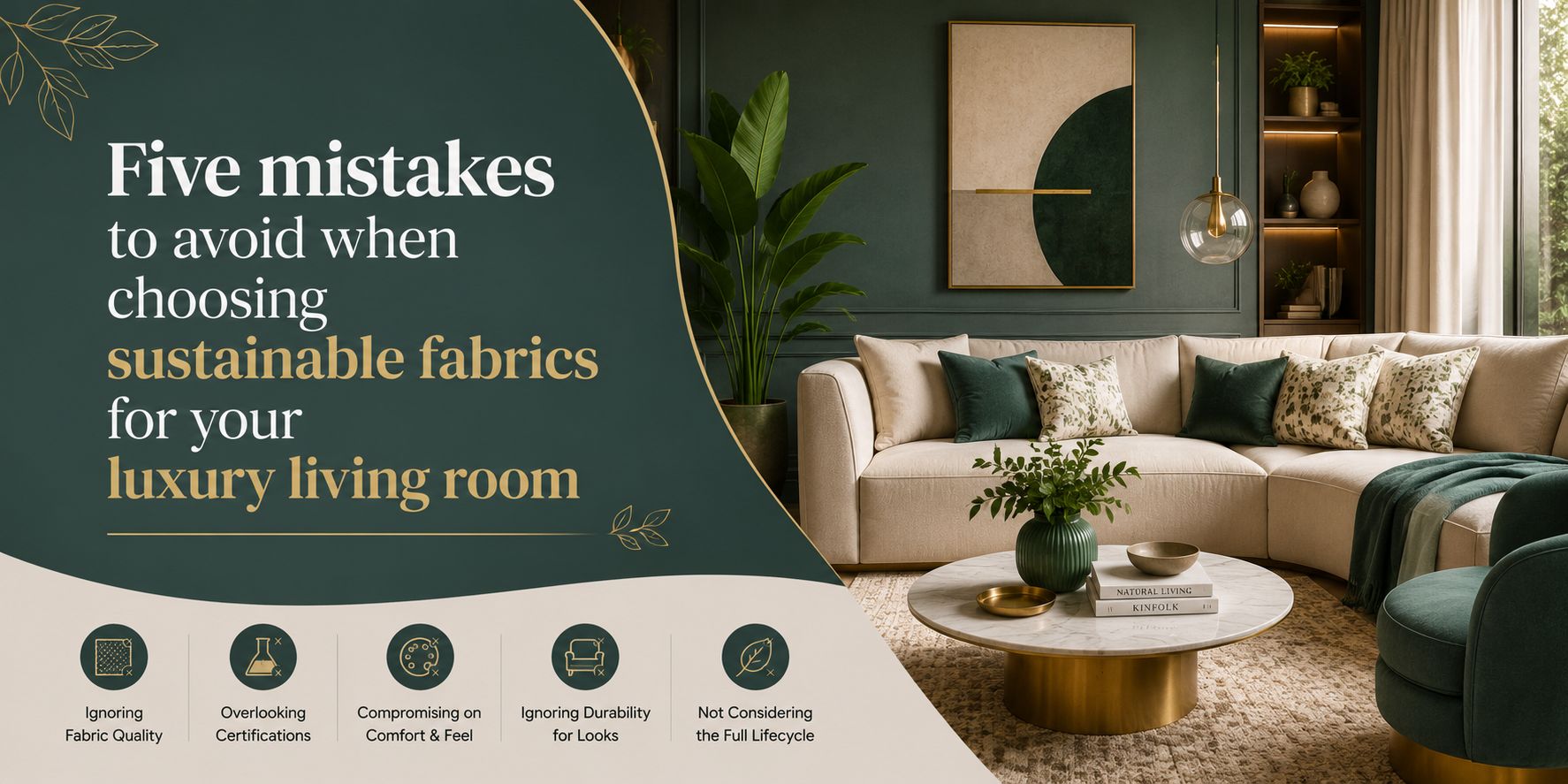 Five Sustainable Fabric Mistakes to Avoid in a Luxury Living Room