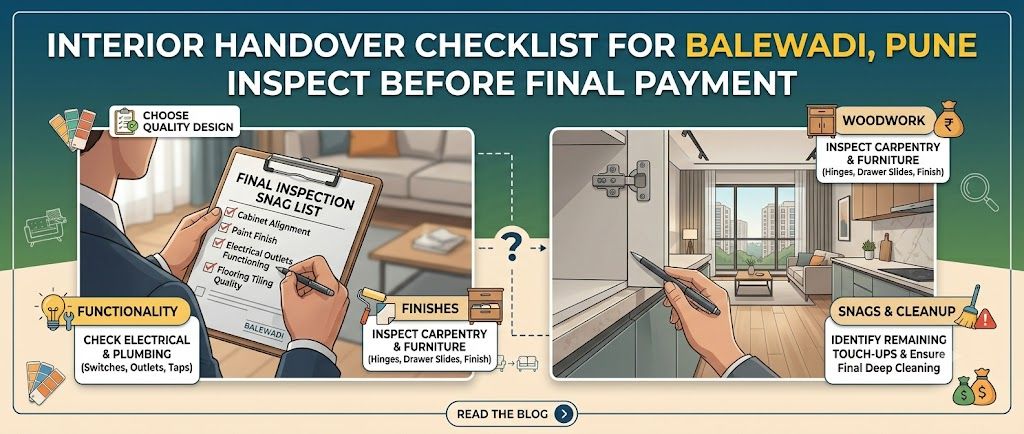 Interior Handover Checklist for Balewadi, Pune: Inspect Before Final Payment