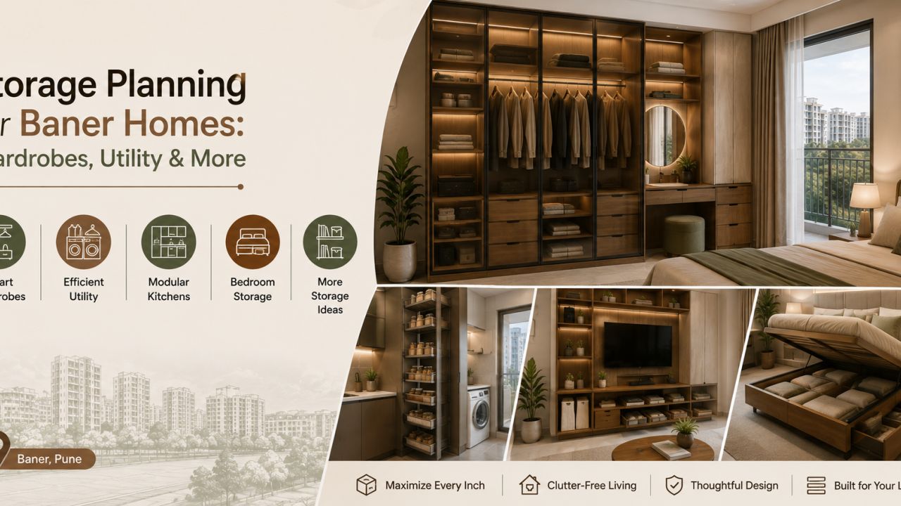 Storage Planning for Baner Homes: Wardrobes, Utility & More