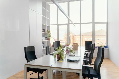 Conference / Meeting Room, Minimalist style from Minimalist Home Office Interior in Mumbai by Swati Singh